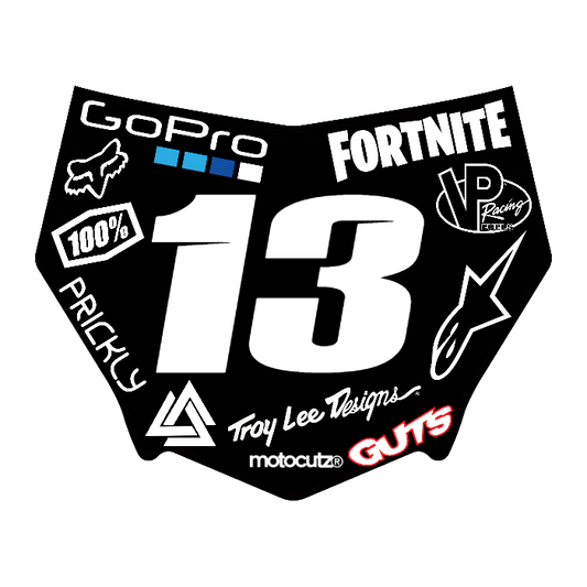 CUSTOM MOTOCUTZ FRONT PLATE DECAL