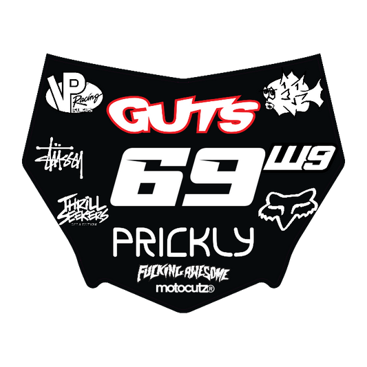 CUSTOM MOTOCUTZ FRONT PLATE DECAL