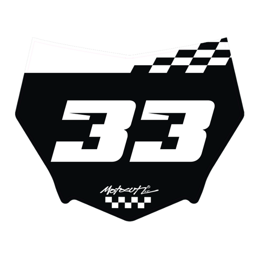 CUSTOM MOTOCUTZ FRONT PLATE DECAL