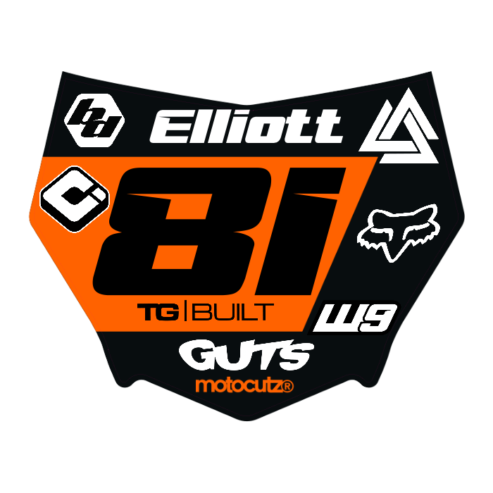 CUSTOM MOTOCUTZ FRONT PLATE DECAL