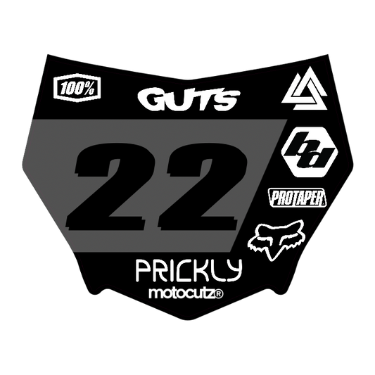 CUSTOM MOTOCUTZ FRONT PLATE DECAL
