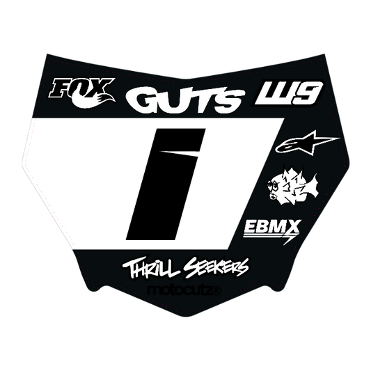 CUSTOM MOTOCUTZ FRONT PLATE DECAL