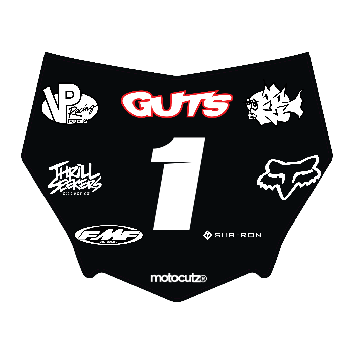 CUSTOM MOTOCUTZ FRONT PLATE DECAL