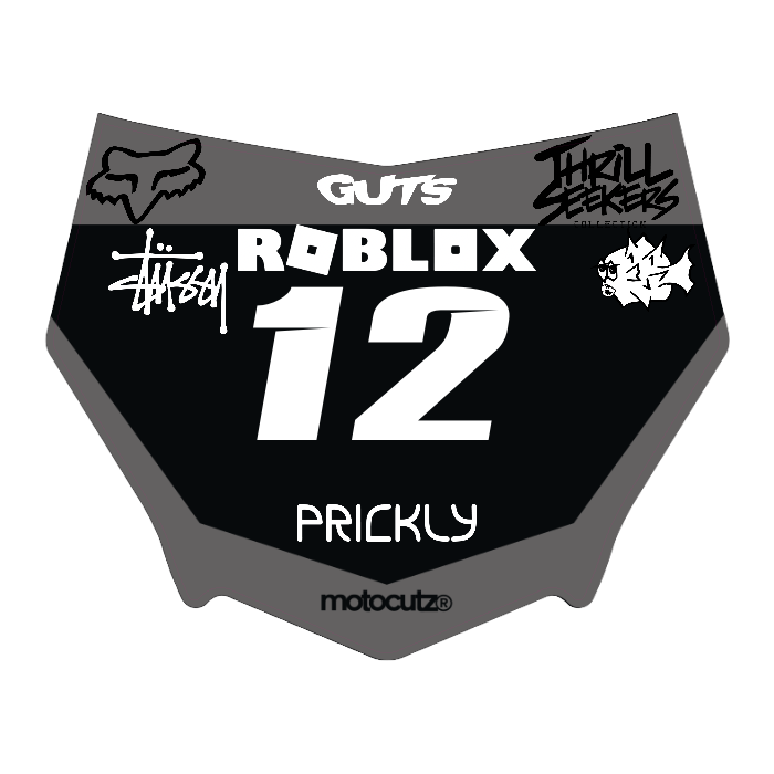 CUSTOM MOTOCUTZ FRONT PLATE DECAL