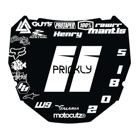 CUSTOM ODI NUMBER PLATE DECAL