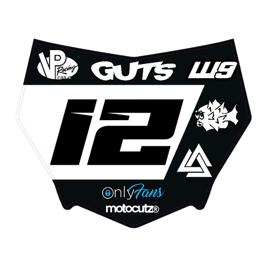 CUSTOM MOTOCUTZ FRONT PLATE DECAL