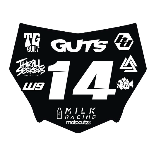 CUSTOM MOTOCUTZ FRONT PLATE DECAL