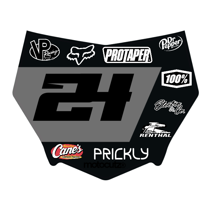CUSTOM MOTOCUTZ FRONT PLATE DECAL