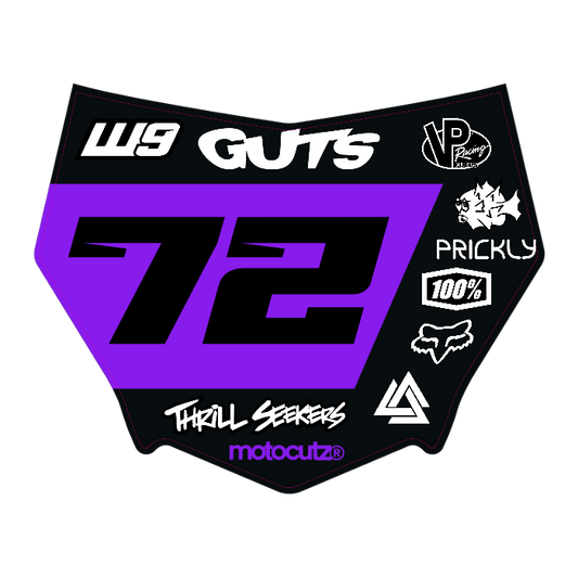 CUSTOM MOTOCUTZ FRONT PLATE DECAL