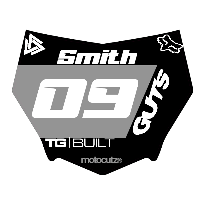 CUSTOM MOTOCUTZ FRONT PLATE DECAL