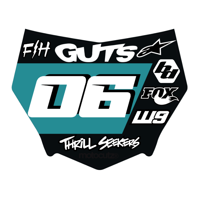 CUSTOM MOTOCUTZ FRONT PLATE DECAL