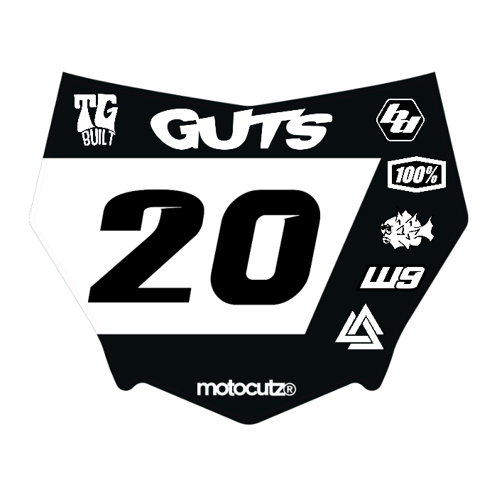 CUSTOM MOTOCUTZ FRONT PLATE DECAL