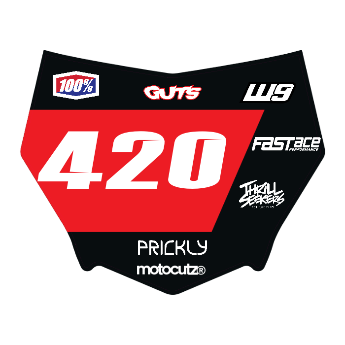 CUSTOM MOTOCUTZ FRONT PLATE DECAL
