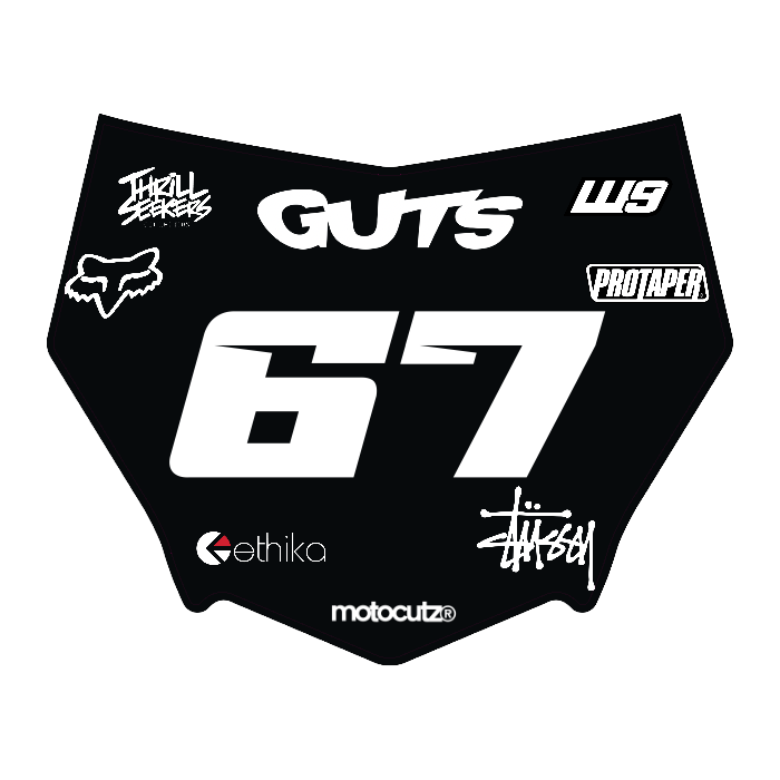 CUSTOM MOTOCUTZ FRONT PLATE DECAL
