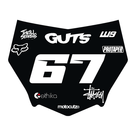 CUSTOM MOTOCUTZ FRONT PLATE DECAL