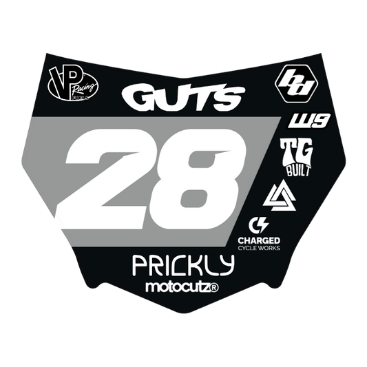 CUSTOM MOTOCUTZ FRONT PLATE DECAL