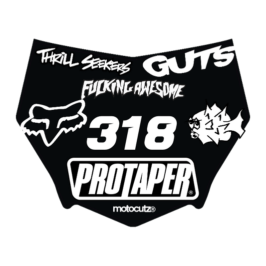 CUSTOM MOTOCUTZ FRONT PLATE DECAL