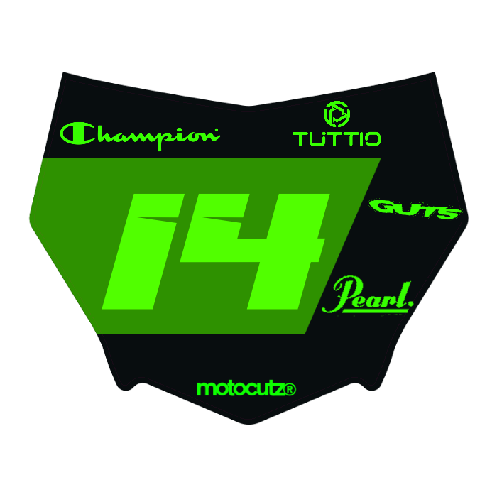 CUSTOM MOTOCUTZ FRONT PLATE DECAL
