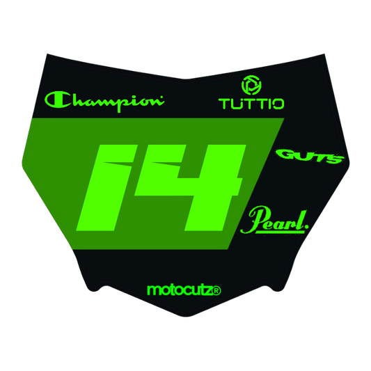 CUSTOM MOTOCUTZ FRONT PLATE DECAL