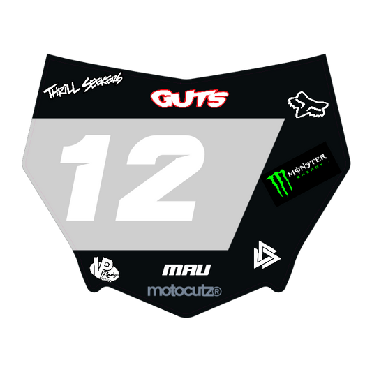 CUSTOM MOTOCUTZ FRONT PLATE DECAL