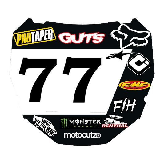 CUSTOM ODI NUMBER PLATE DECAL