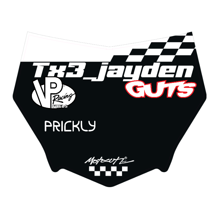 CUSTOM MOTOCUTZ FRONT PLATE DECAL