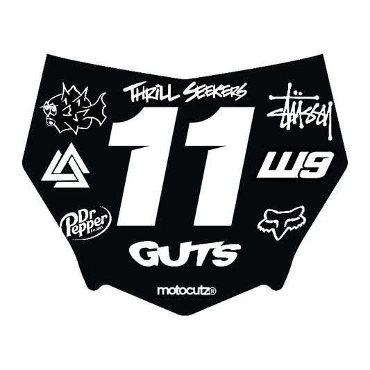 CUSTOM MOTOCUTZ FRONT PLATE DECAL