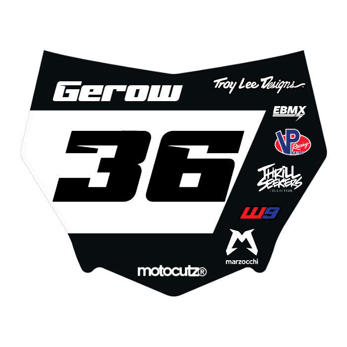 CUSTOM MOTOCUTZ FRONT PLATE DECAL