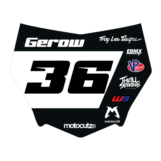 CUSTOM MOTOCUTZ FRONT PLATE DECAL