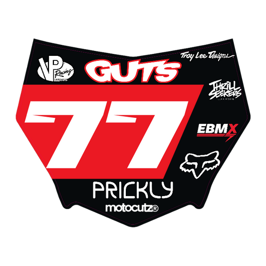 CUSTOM MOTOCUTZ FRONT PLATE DECAL