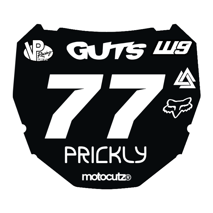 CUSTOM ODI NUMBER PLATE DECAL