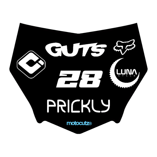 CUSTOM MOTOCUTZ FRONT PLATE DECAL
