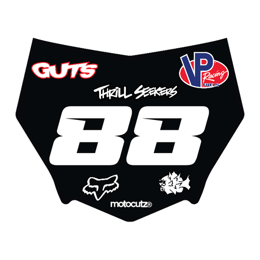 CUSTOM MOTOCUTZ FRONT PLATE DECAL