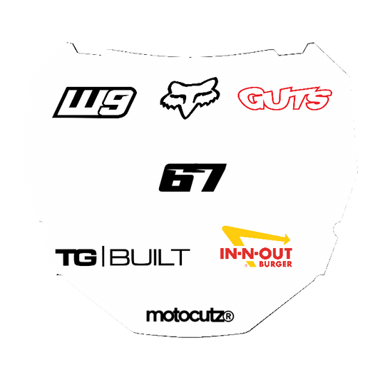 CUSTOM ODI NUMBER PLATE DECAL
