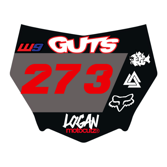 CUSTOM MOTOCUTZ FRONT PLATE DECAL