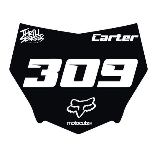 CUSTOM MOTOCUTZ FRONT PLATE DECAL