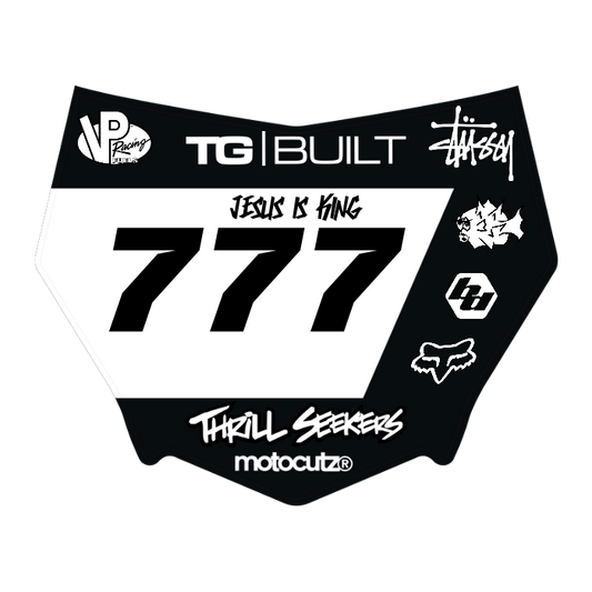 CUSTOM MOTOCUTZ FRONT PLATE DECAL