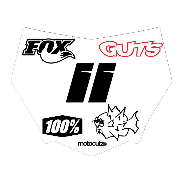 CUSTOM MOTOCUTZ FRONT PLATE DECAL