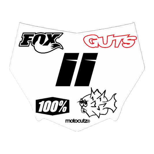 CUSTOM MOTOCUTZ FRONT PLATE DECAL