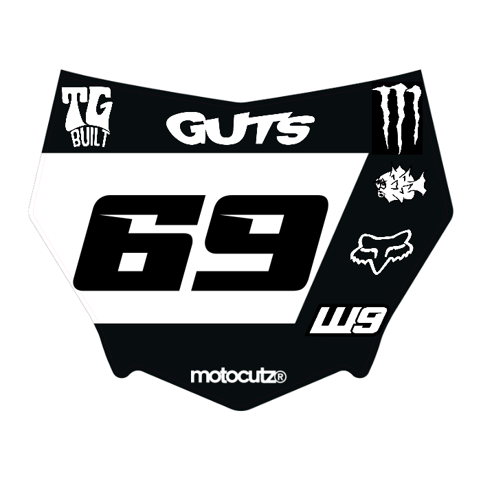 CUSTOM MOTOCUTZ FRONT PLATE DECAL