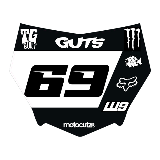 CUSTOM MOTOCUTZ FRONT PLATE DECAL