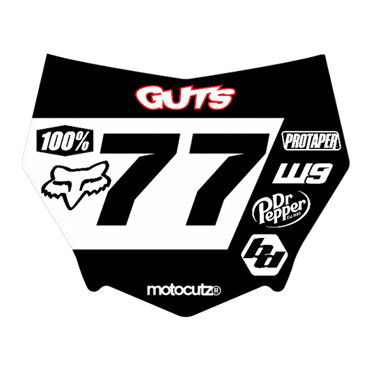 CUSTOM MOTOCUTZ FRONT PLATE DECAL
