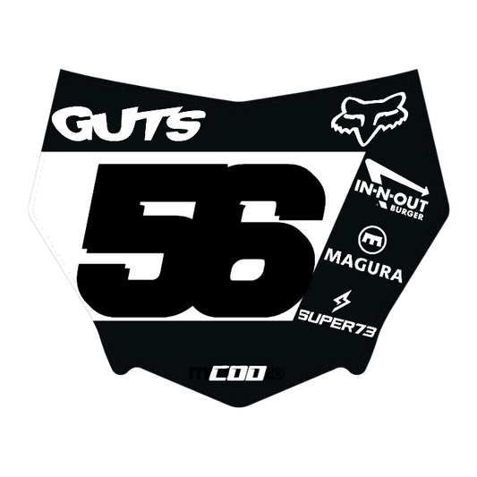 CUSTOM MOTOCUTZ FRONT PLATE DECAL