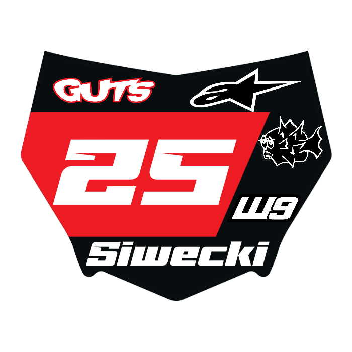 CUSTOM MOTOCUTZ FRONT PLATE DECAL