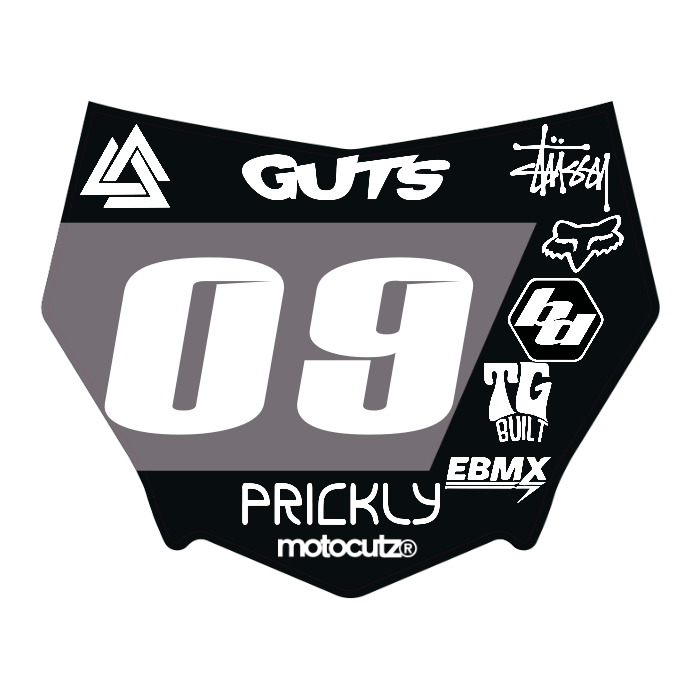 CUSTOM MOTOCUTZ FRONT PLATE DECAL
