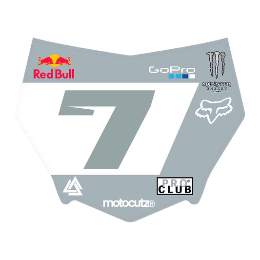 CUSTOM MOTOCUTZ FRONT PLATE DECAL