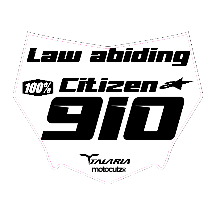 CUSTOM MOTOCUTZ FRONT PLATE DECAL