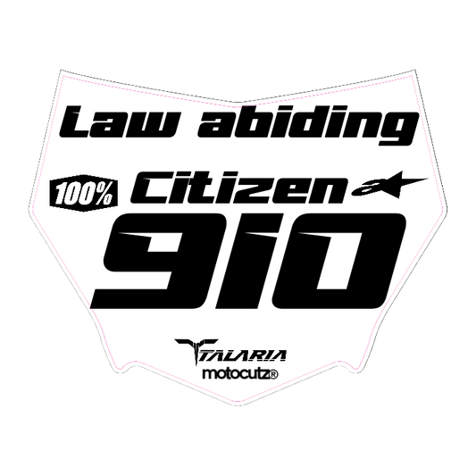 CUSTOM MOTOCUTZ FRONT PLATE DECAL