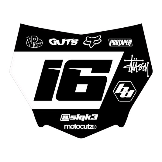 CUSTOM MOTOCUTZ FRONT PLATE DECAL