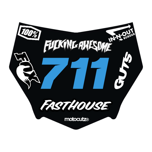 CUSTOM MOTOCUTZ FRONT PLATE DECAL
